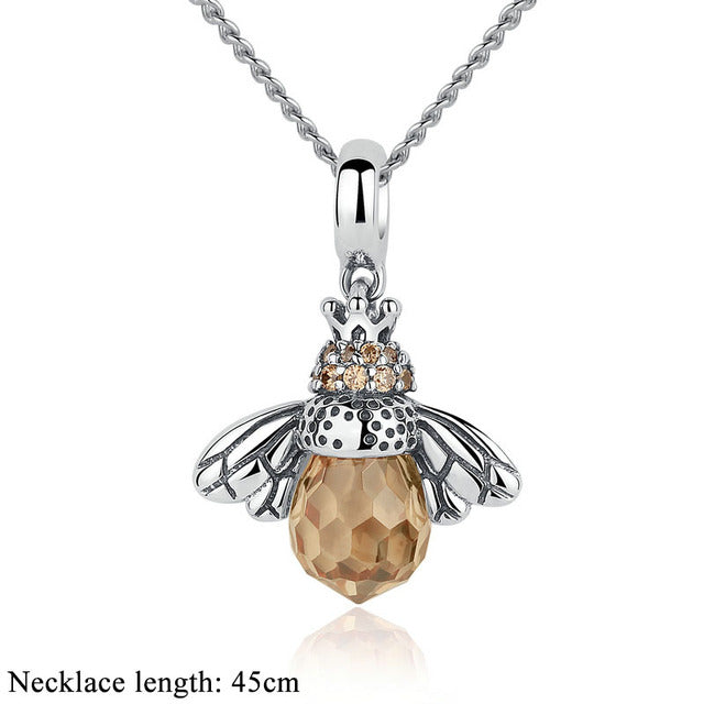Elegant Insect Pendant Necklace | Unique Jewellery Piece-Silver Necklace-Nora Luxe