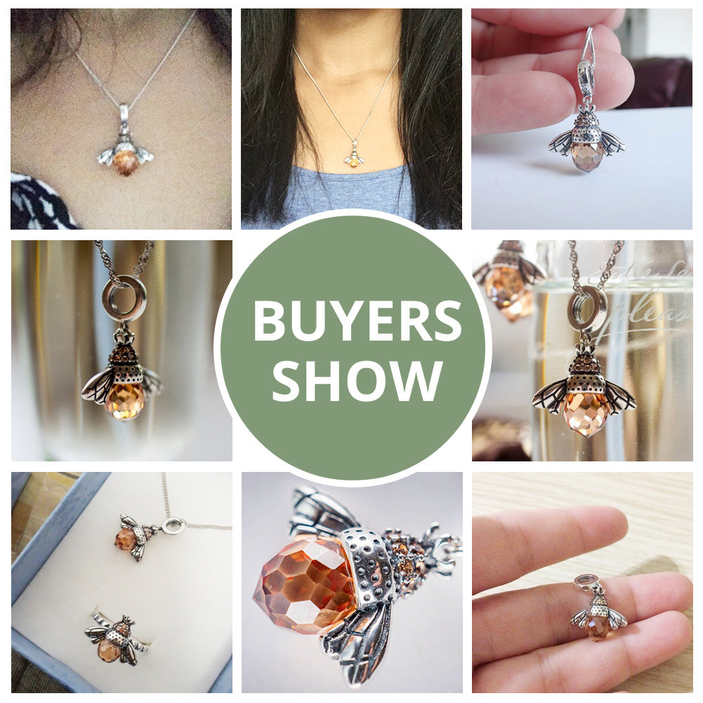Elegant Insect Pendant Necklace | Unique Jewellery Piece-Silver Pendant Only-Nora Luxe