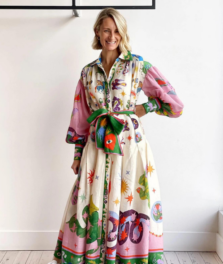 Elegant Italian Maxi Dress – Bianca-S-Nora Luxe