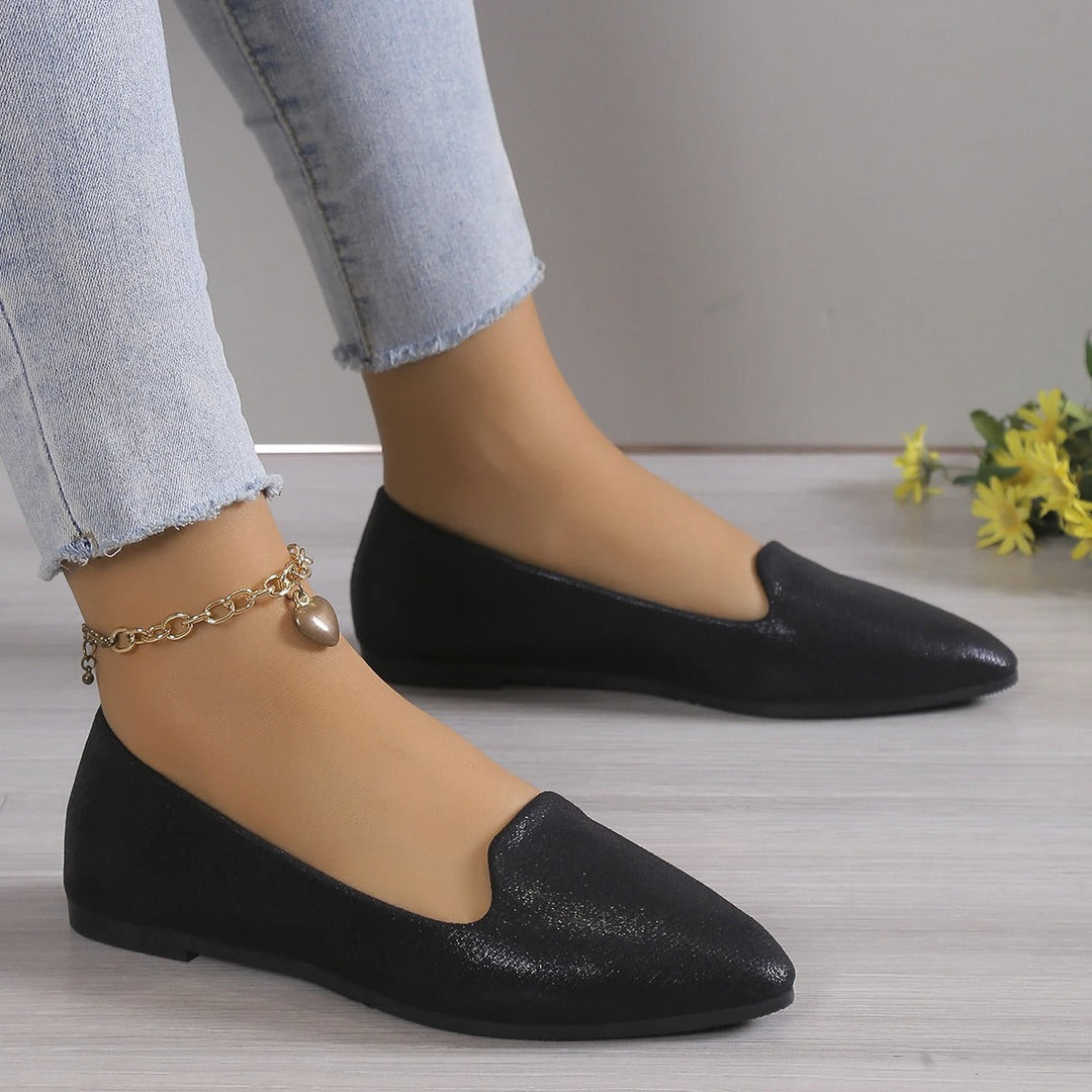 Elegant lace ballerinas with stretch - Vivienne-Gold-3-Nora Luxe