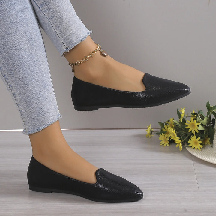 Elegant lace ballerinas with stretch - Vivienne-Gold-3-Nora Luxe