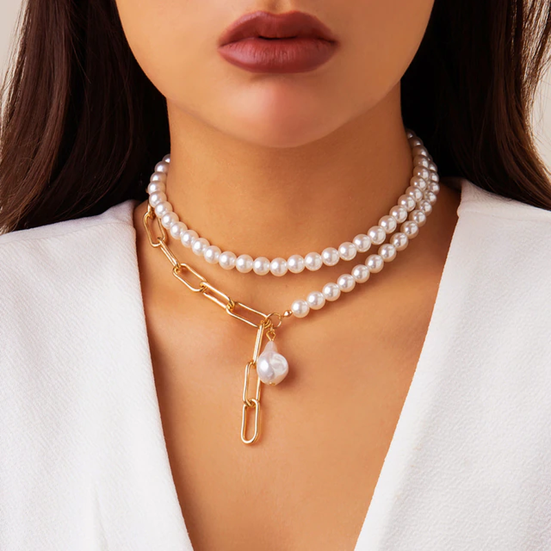 Elegant Multi-Layer Pearl Necklace | Timeless Statement Jewellery-Lily-Nora Luxe