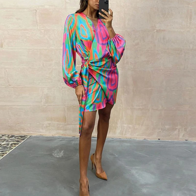 Elegant Printed Summer Dress – Elodie-S-Nora Luxe
