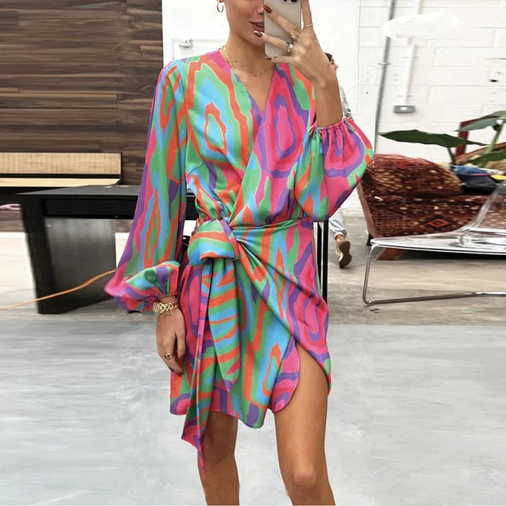 Elegant Printed Summer Dress – Elodie-S-Nora Luxe