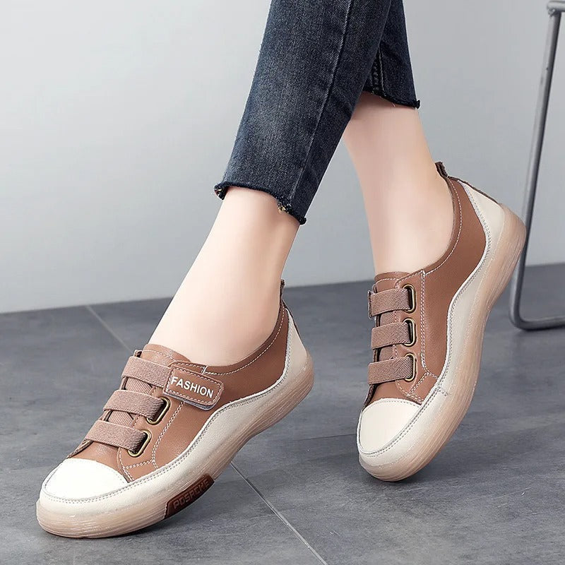 Elegant real leather sneakers for women – Beatrice-Brown-3-Nora Luxe