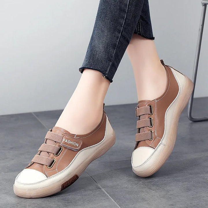 Elegant real leather sneakers for women – Beatrice-Brown-3-Nora Luxe