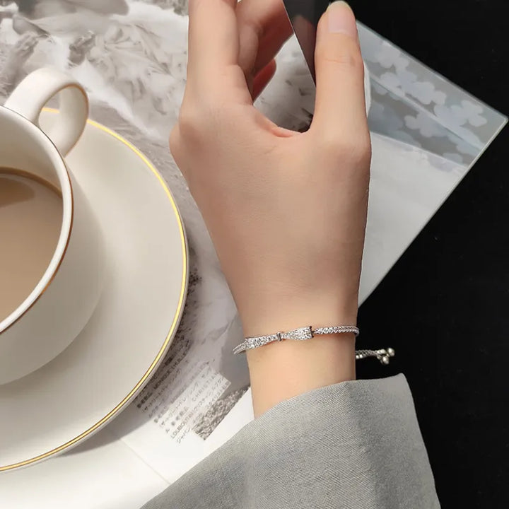 Elegant Silver Tennis Bracelet with Zirconia-Nora Luxe
