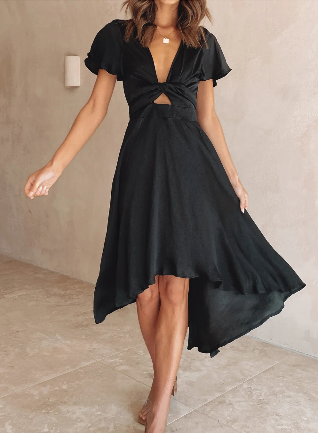 Elegant summer dress – Amira-Black-S-Nora Luxe