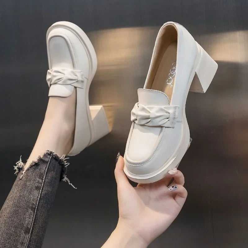 Elegant women's shoes with square heel – Seraphina-White-3-Nora Luxe