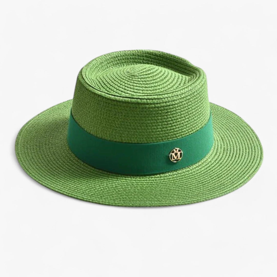 Elegant women's straw hat – Soleil-Green-Nora Luxe