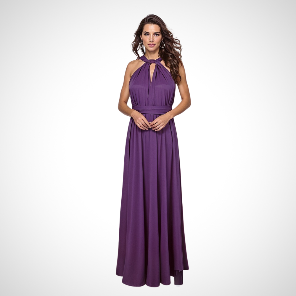 Elegant wrap maxi dress with a feminine fit – Celine-Violet-S-Nora Luxe