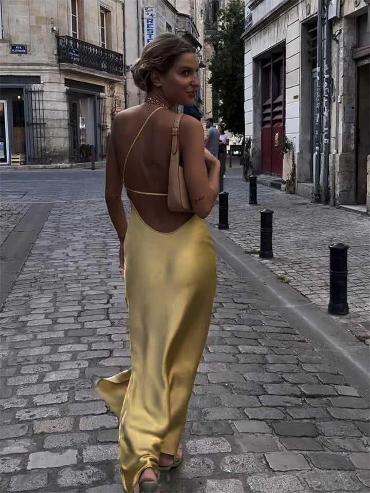 Elegant Yellow Summer Dress – Juliette-XS-Nora Luxe