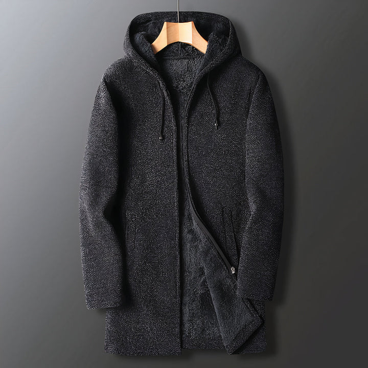 Warm Men's Fleece Jacket with Hood – Marcus