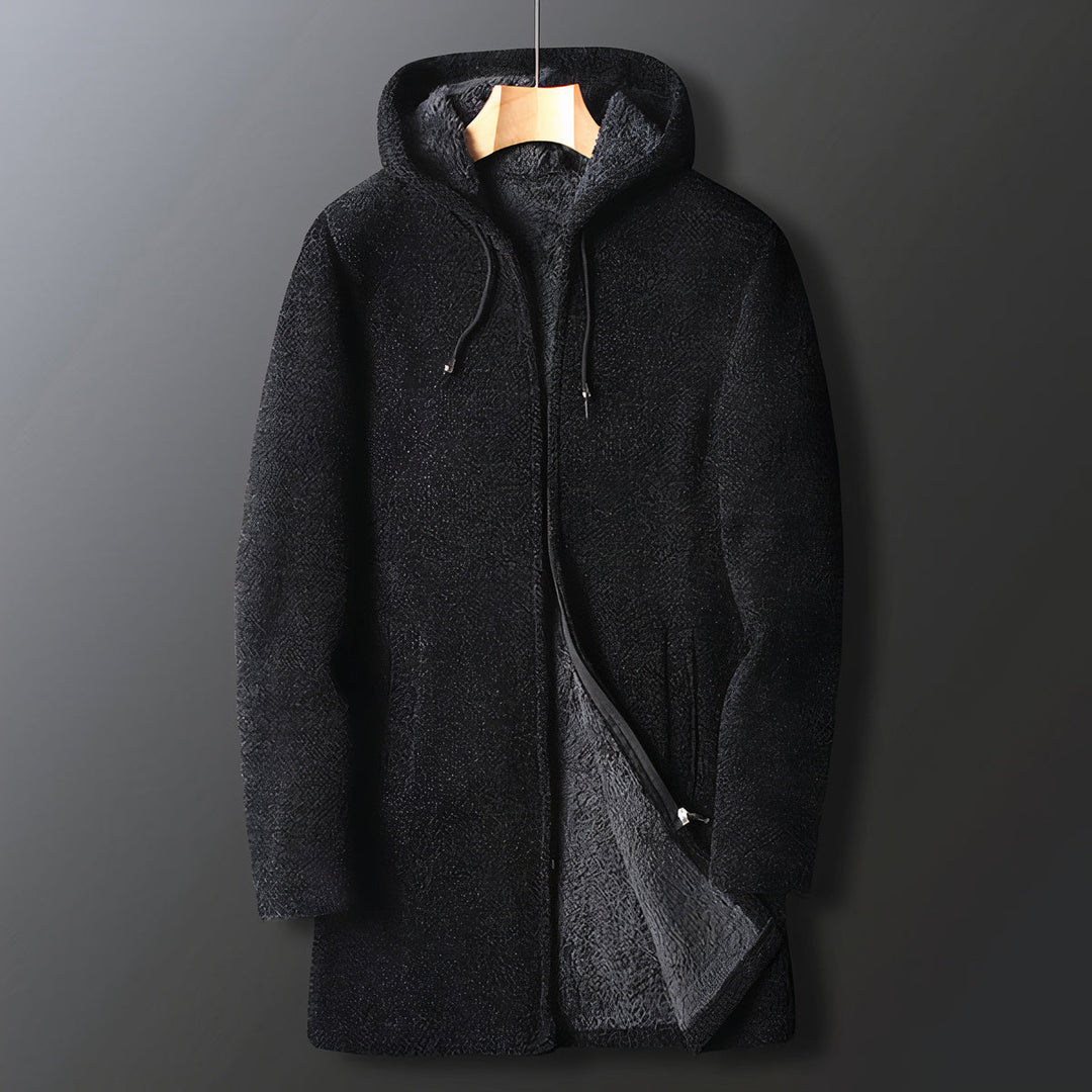 Warm Men's Fleece Jacket with Hood – Marcus