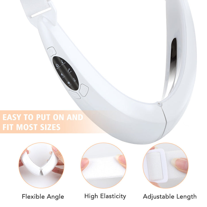 EMS FACE LIFT WITH LED THERAPY - SLIMMER FACE AND DOUBLE CHIN REMOVAL-White-Nora Luxe