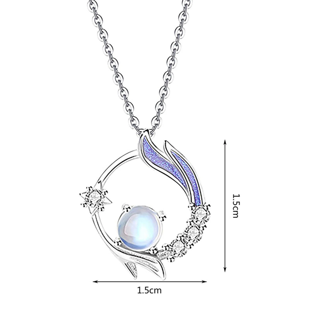 Enchanting Moonstone Silver Necklace-Nora Luxe