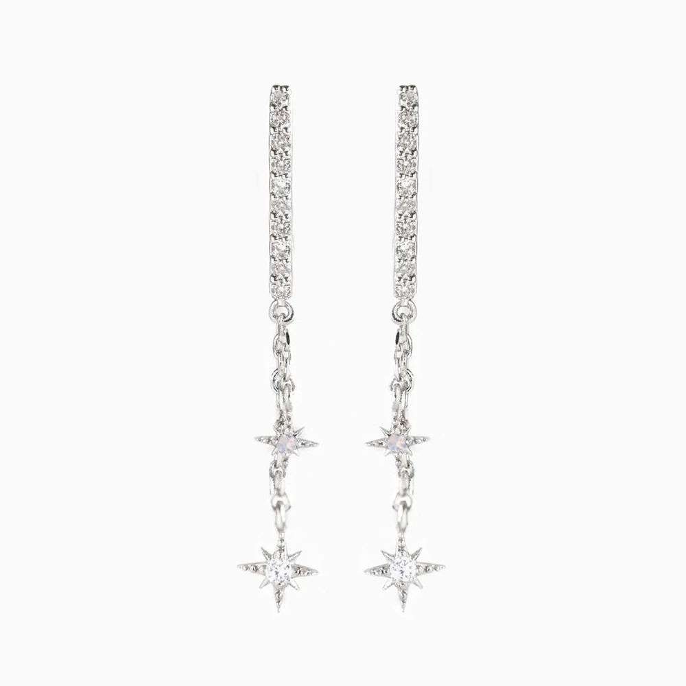 Enchanting Star Light Earrings - Astrid-Star Chain Earrings-Nora Luxe