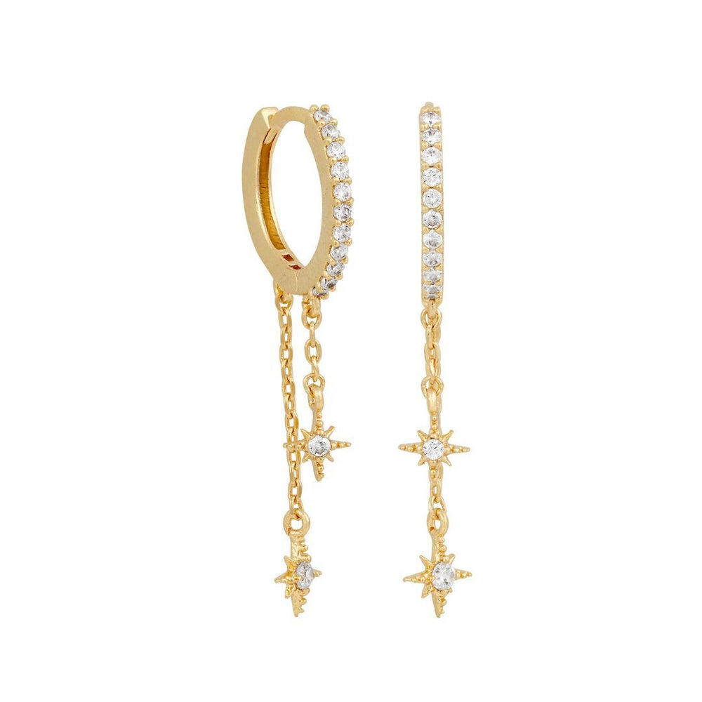 Enchanting Star Light Earrings - Astrid-Star Chain Earrings-Nora Luxe
