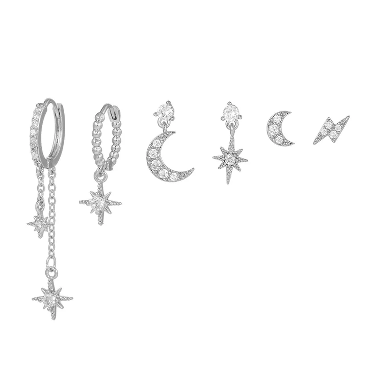 Enchanting Star Light Earrings - Astrid-Star Chain Earrings-Nora Luxe