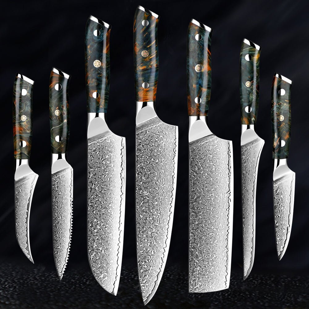 Japanese Damascus Knife Set – KairoBlade