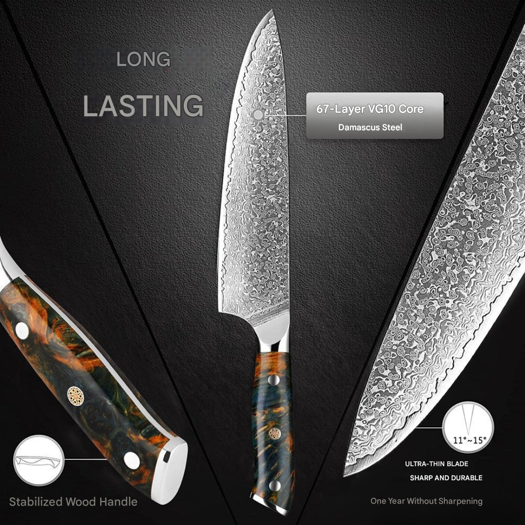Japanese Damascus Knife Set – KairoBlade