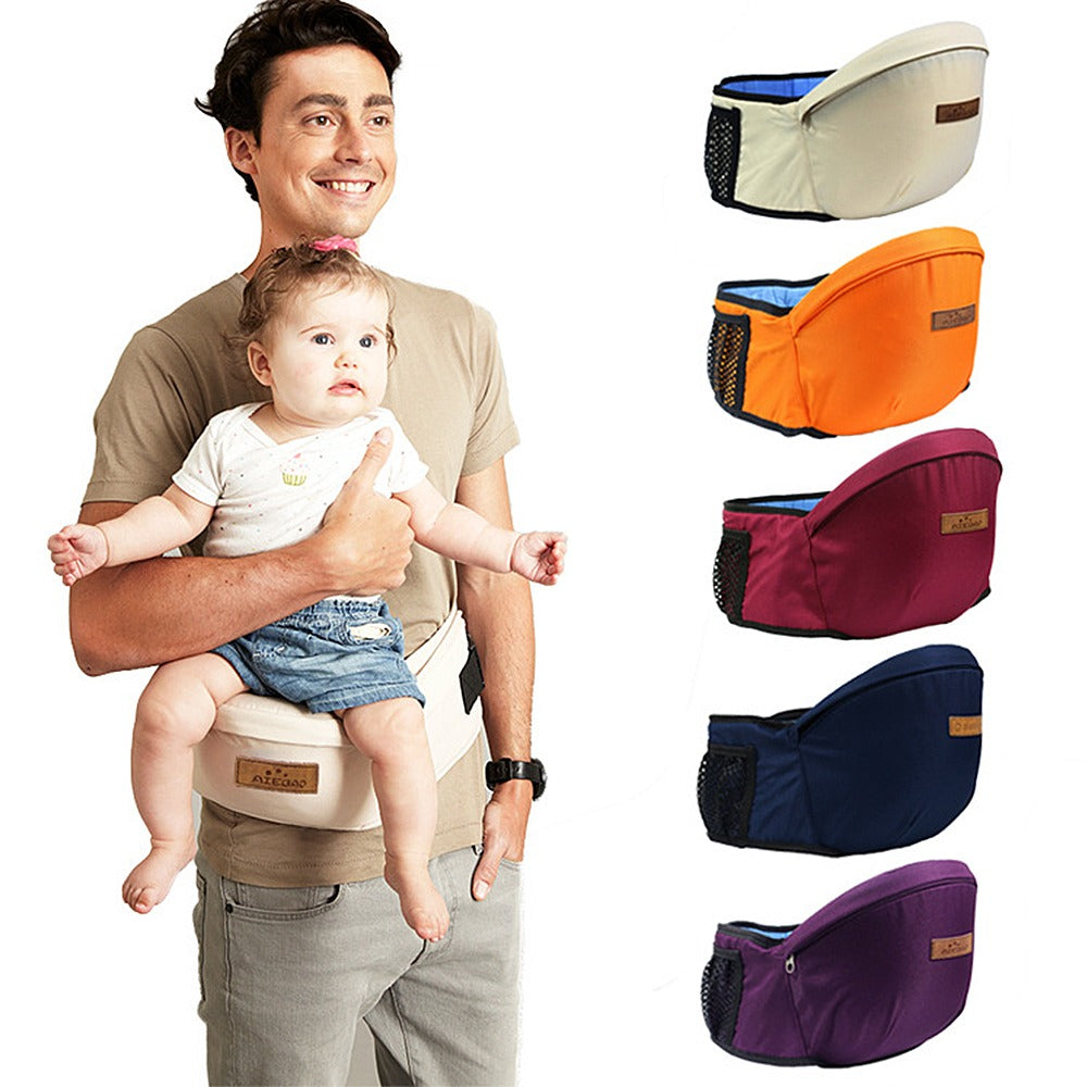 Ergonomic Baby Hip Carrier - HugEase-Beige-Nora Luxe