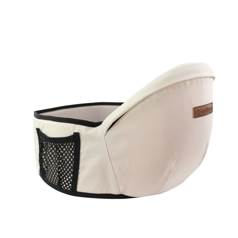 Ergonomic Baby Hip Carrier - HugEase-Beige-Nora Luxe
