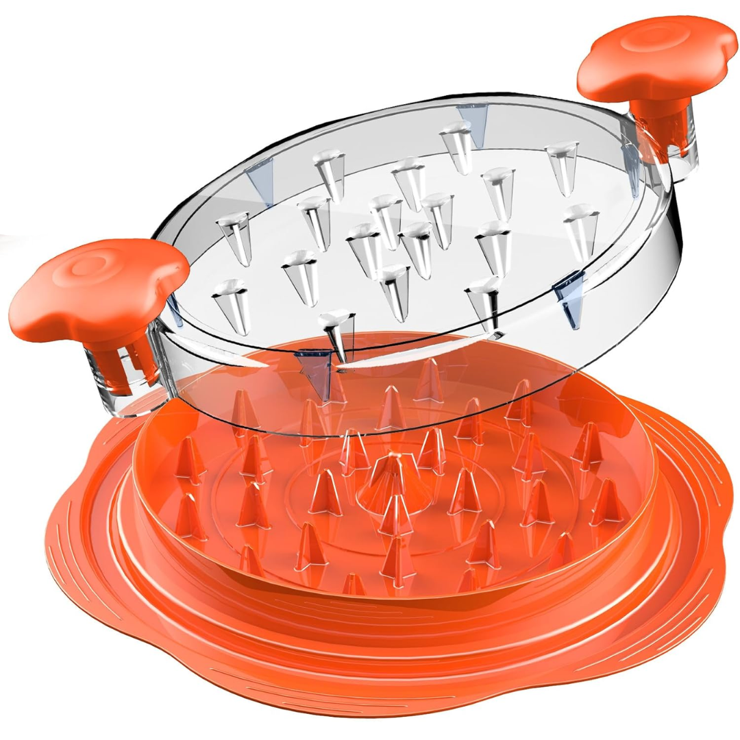 Ergonomic Chicken Shredder Tool - ErgoShredder-Orange-Nora Luxe