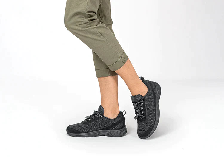 Ergonomic comfort shoes with orthopaedic support – Milena-Black-3.5-Nora Luxe