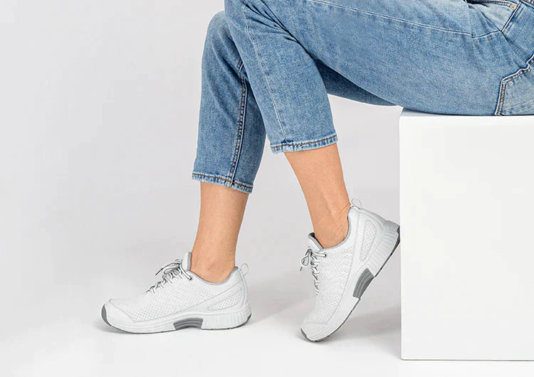 Ergonomic comfort shoes with orthopaedic support – Milena-White-3.5-Nora Luxe