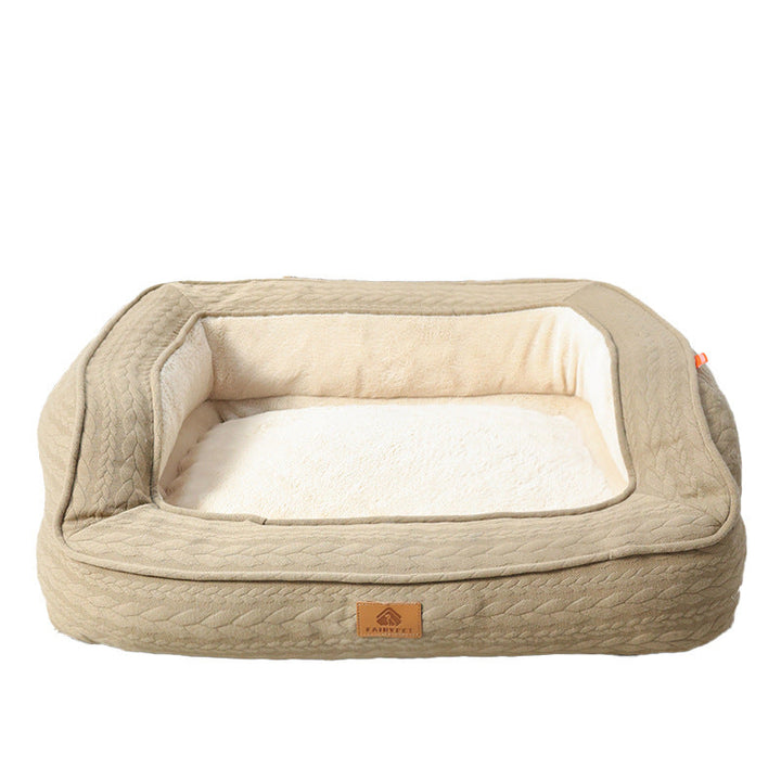 Ergonomic Dog Bed - LuxeDream-Red-XL (25.98 x 21.65 x 9.45 inches)-Nora Luxe