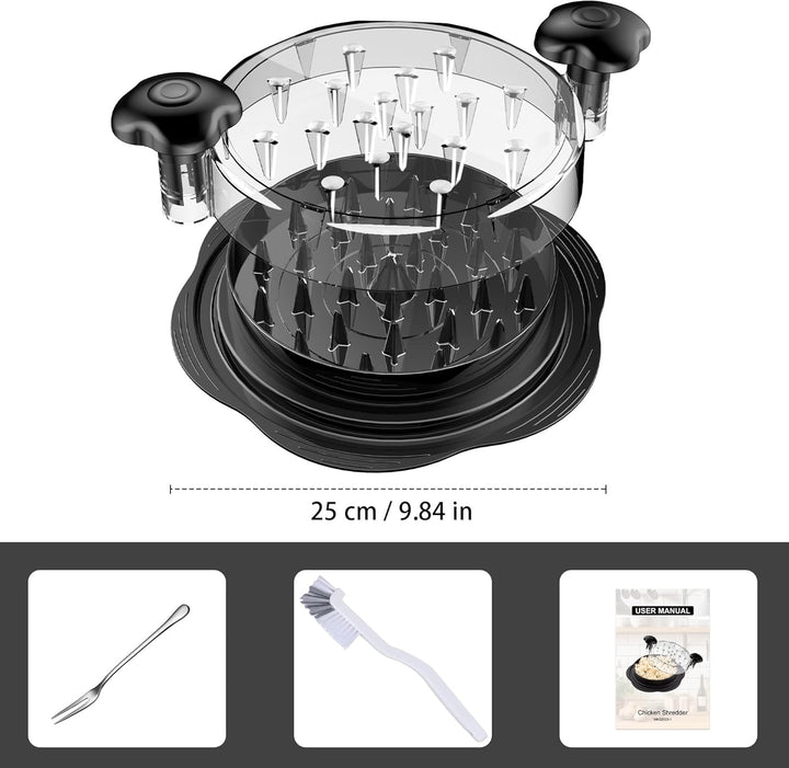 Ergonomic Meat Shredder-Black-Nora Luxe