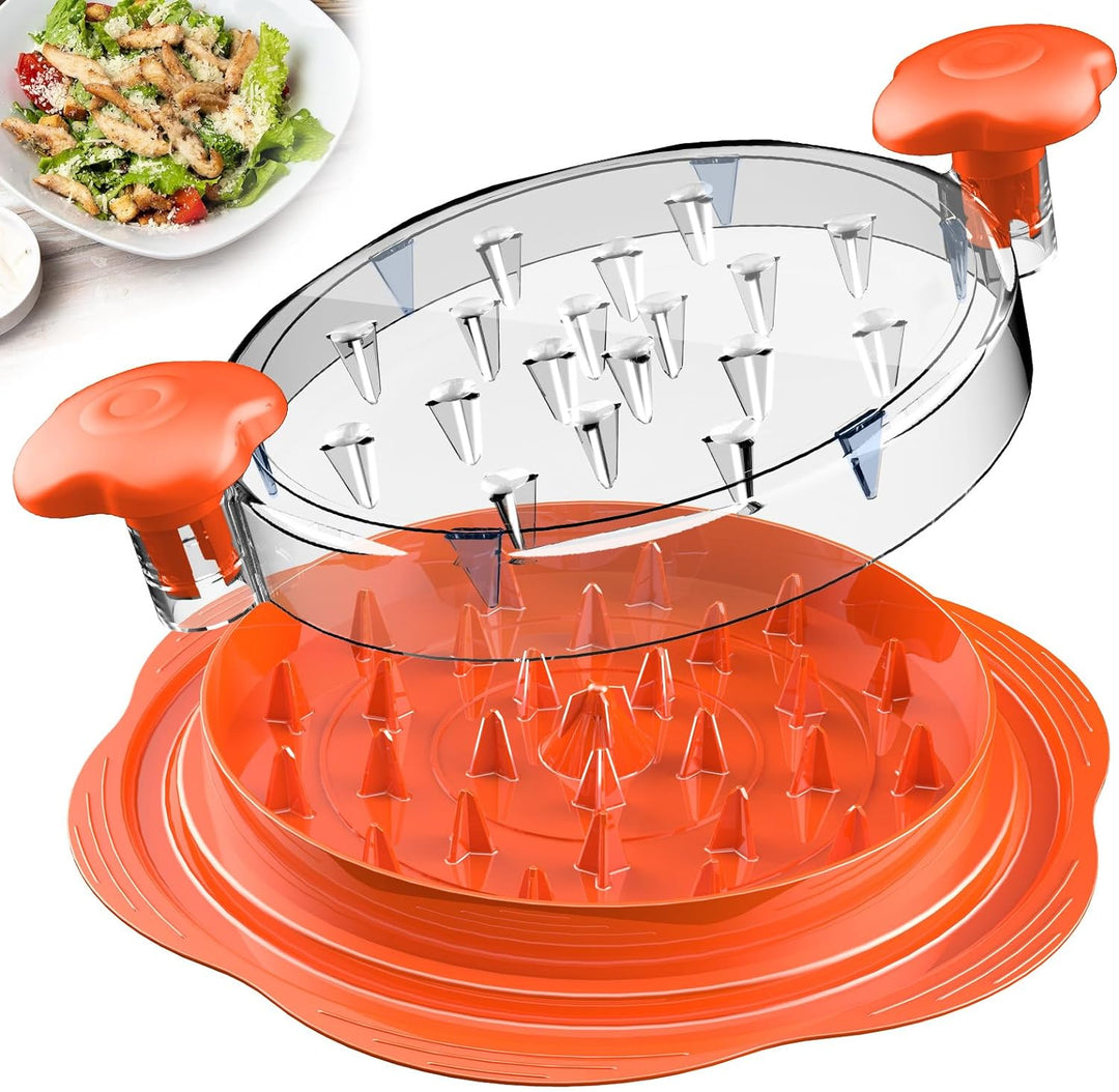 Ergonomic Meat Shredder-Orange-Nora Luxe