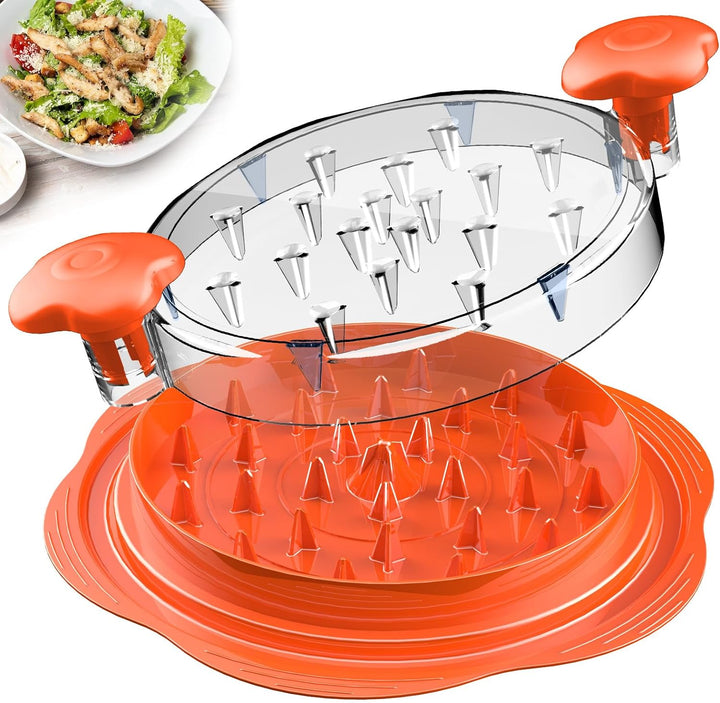 Ergonomic Meat Shredder-Orange-Nora Luxe