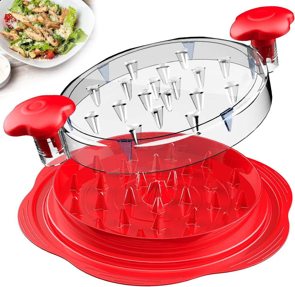 Ergonomic Meat Shredder-Red-Nora Luxe