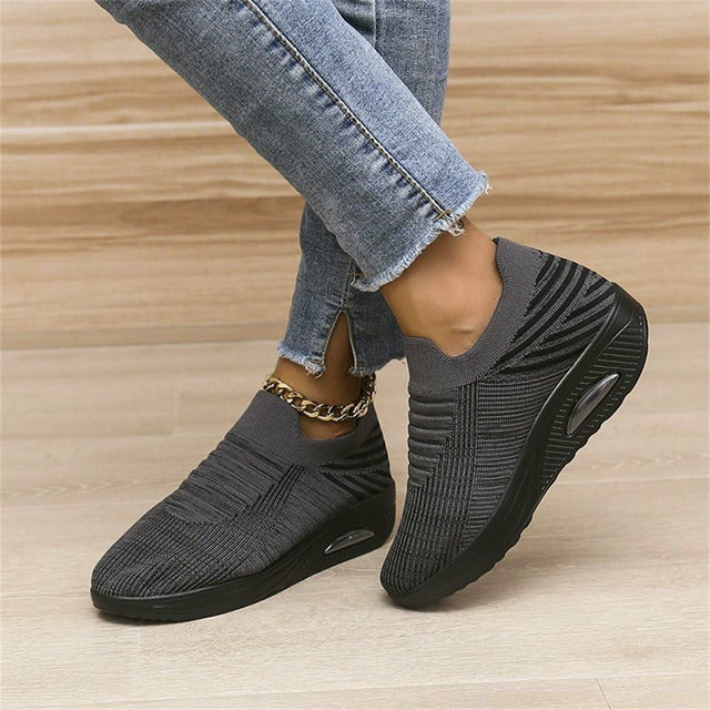 Ergonomic mesh sneakers with air cushioning for women – Alina-Gray-3.5-Nora Luxe