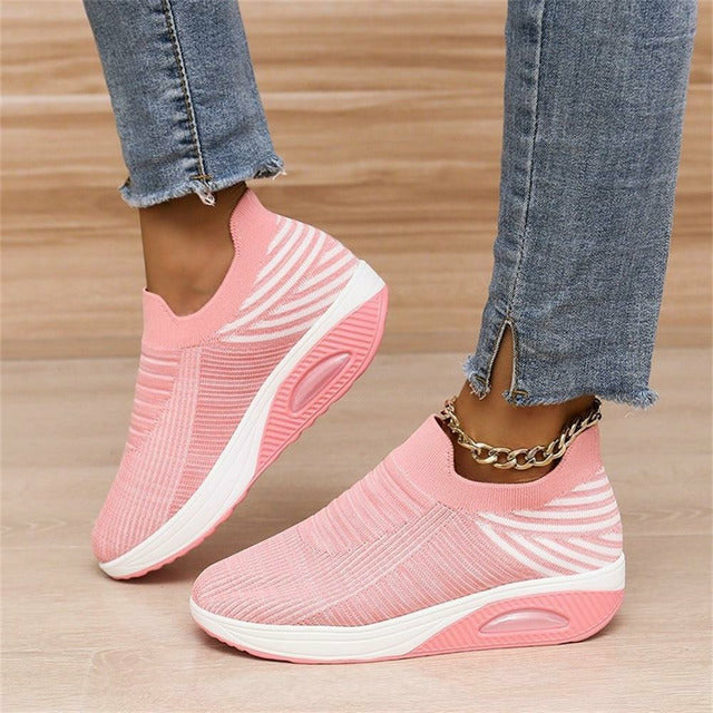 Ergonomic mesh sneakers with air cushioning for women – Alina-Pink-3.5-Nora Luxe