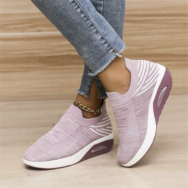 Ergonomic mesh sneakers with air cushioning for women – Alina-Purple-3.5-Nora Luxe