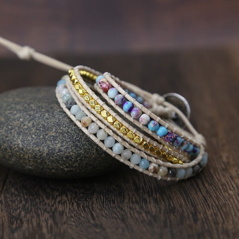 Essential Jasper Wrap Bracelet - Amarilis-Nora Luxe