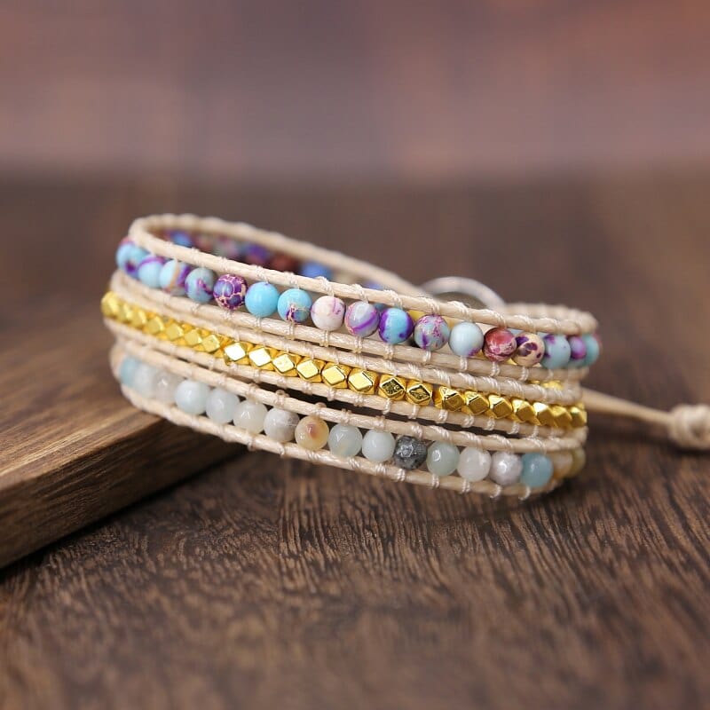 Essential Jasper Wrap Bracelet - Amarilis-Nora Luxe