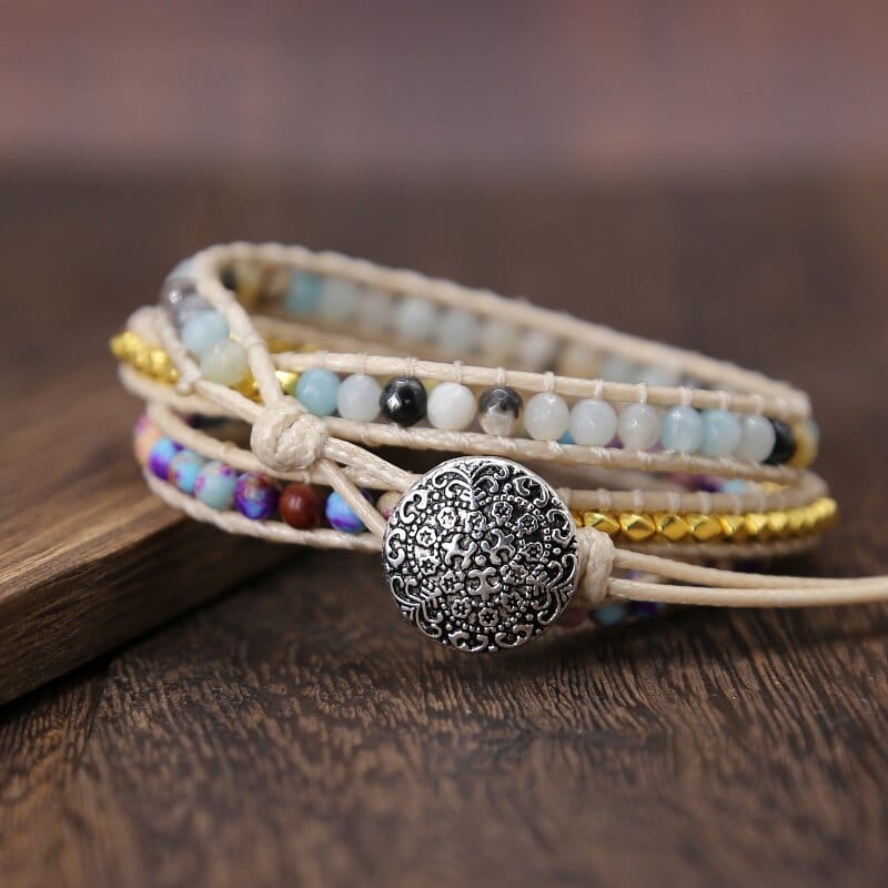 Essential Jasper Wrap Bracelet - Amarilis-Nora Luxe