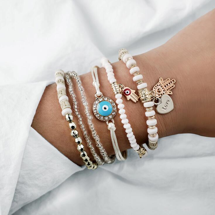 Evil Eye Bracelet Set - Zahara-Nora Luxe