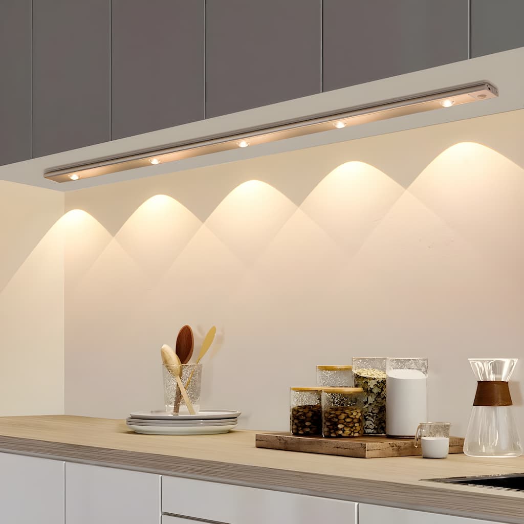 Wireless LED Closet Light with Motion Sensor another view under a kitchen cabinet
