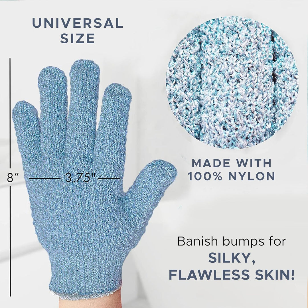 Exfoliating Bath Gloves - 2-Piece Set-Purple-Nora Luxe