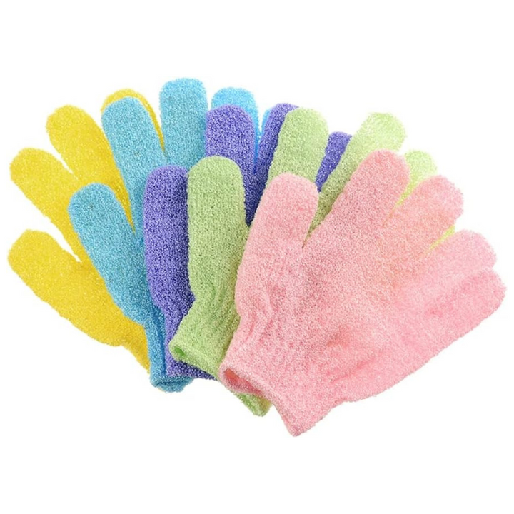 Exfoliating Bath Gloves - 2-Piece Set-Purple-Nora Luxe