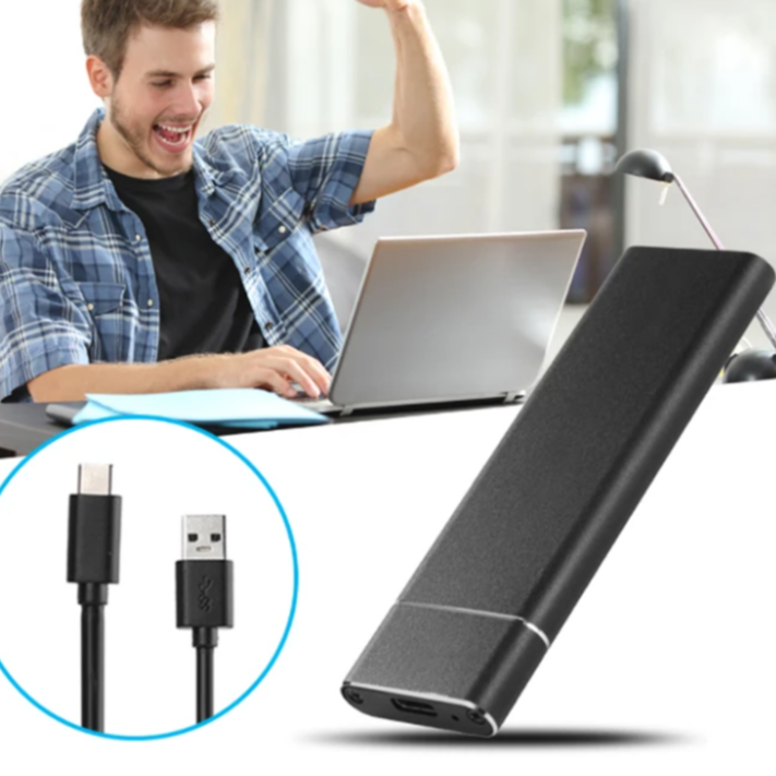External Hard Drive with Ultra-fast Performance - SpeedVault-Black-1TB-Nora Luxe