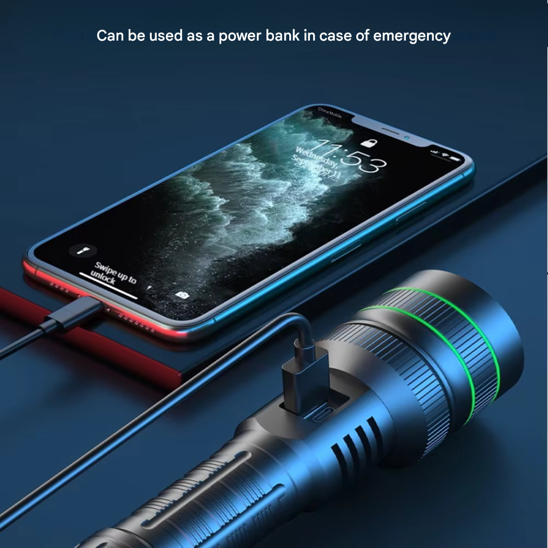 Extreme Bright and Zoomable LED Torch - PowerBeam-Nora Luxe