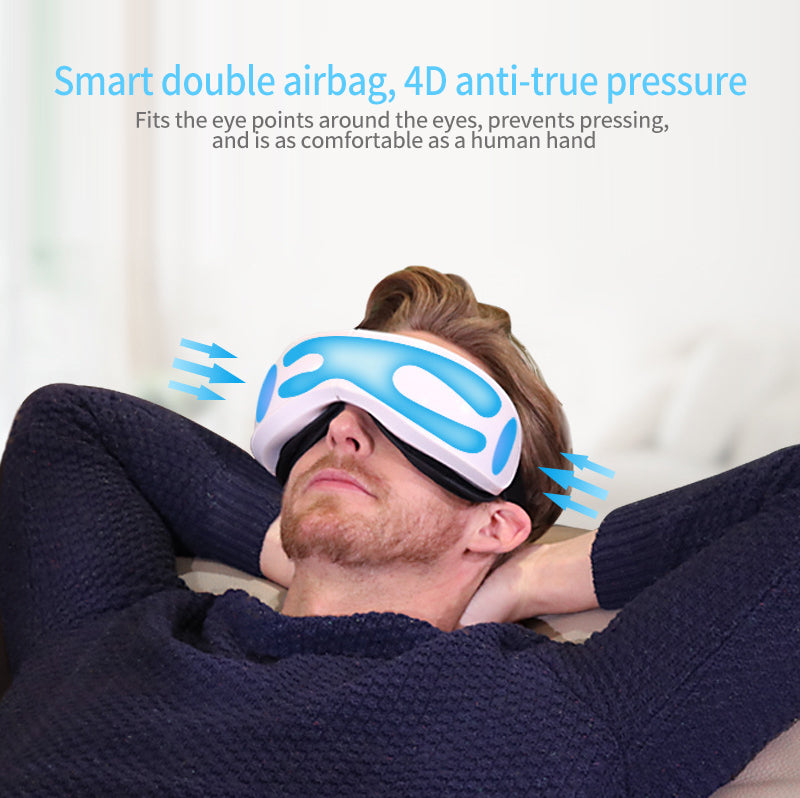 EYE MASSAGE DEVICE - AIR PRESSURE, VIBRATION & WARM COMPRESSION WITH BLUETOOTH MUSIC-Nora Luxe