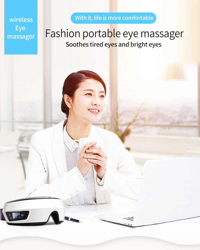 EYE MASSAGE DEVICE - AIR PRESSURE, VIBRATION & WARM COMPRESSION WITH BLUETOOTH MUSIC-Nora Luxe