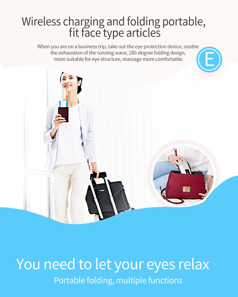 EYE MASSAGE DEVICE - AIR PRESSURE, VIBRATION & WARM COMPRESSION WITH BLUETOOTH MUSIC-Nora Luxe